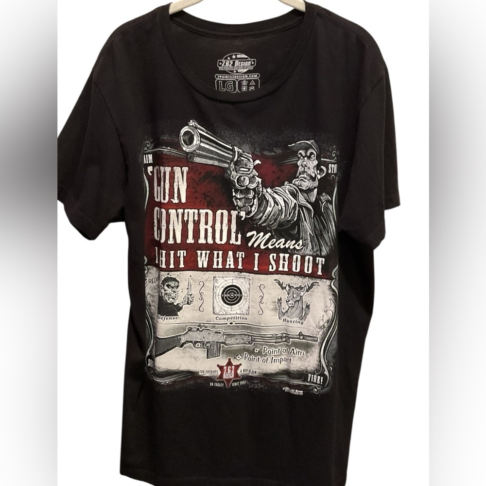 7.62 Design, Men’s Graphic Black T Shirt